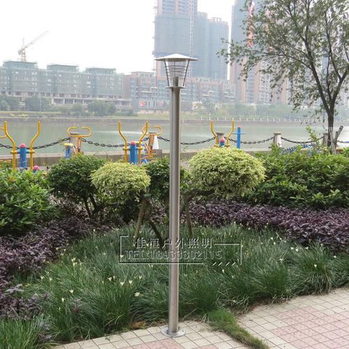 不銹鋼庭院燈戶外路燈花園別墅燈高桿燈2.5米公園景觀燈室外防水-淘寶