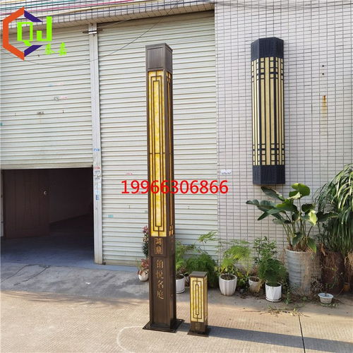 鍍銅拉絲戶外景觀燈柱工廠直銷刻字logo花園庭院燈批發直銷